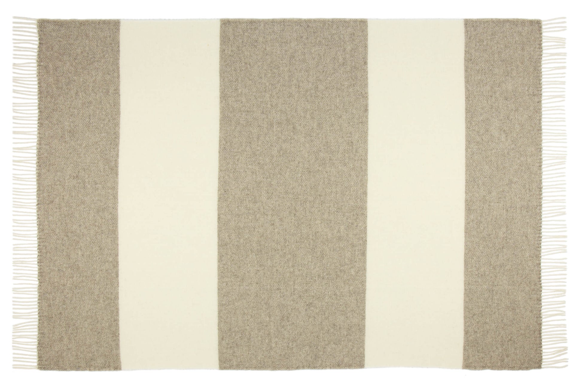 Brighton Throw - 100% NZ Wool - Stone V164-BR20