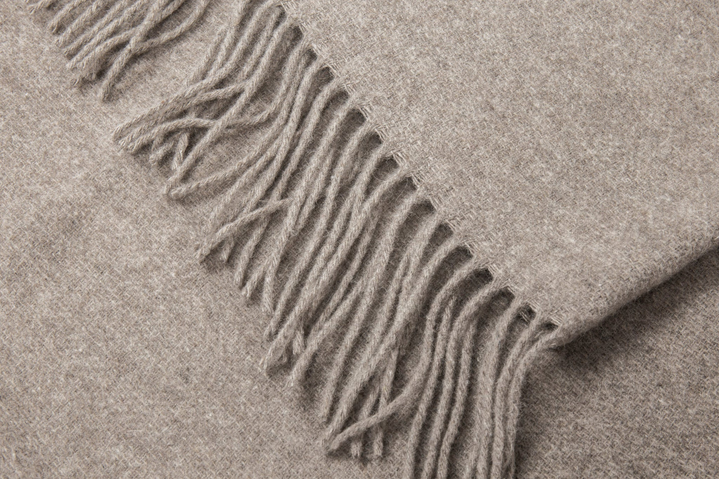 Chiswick Throw - Merino Wool/Cashmere - Stone V164-CH16