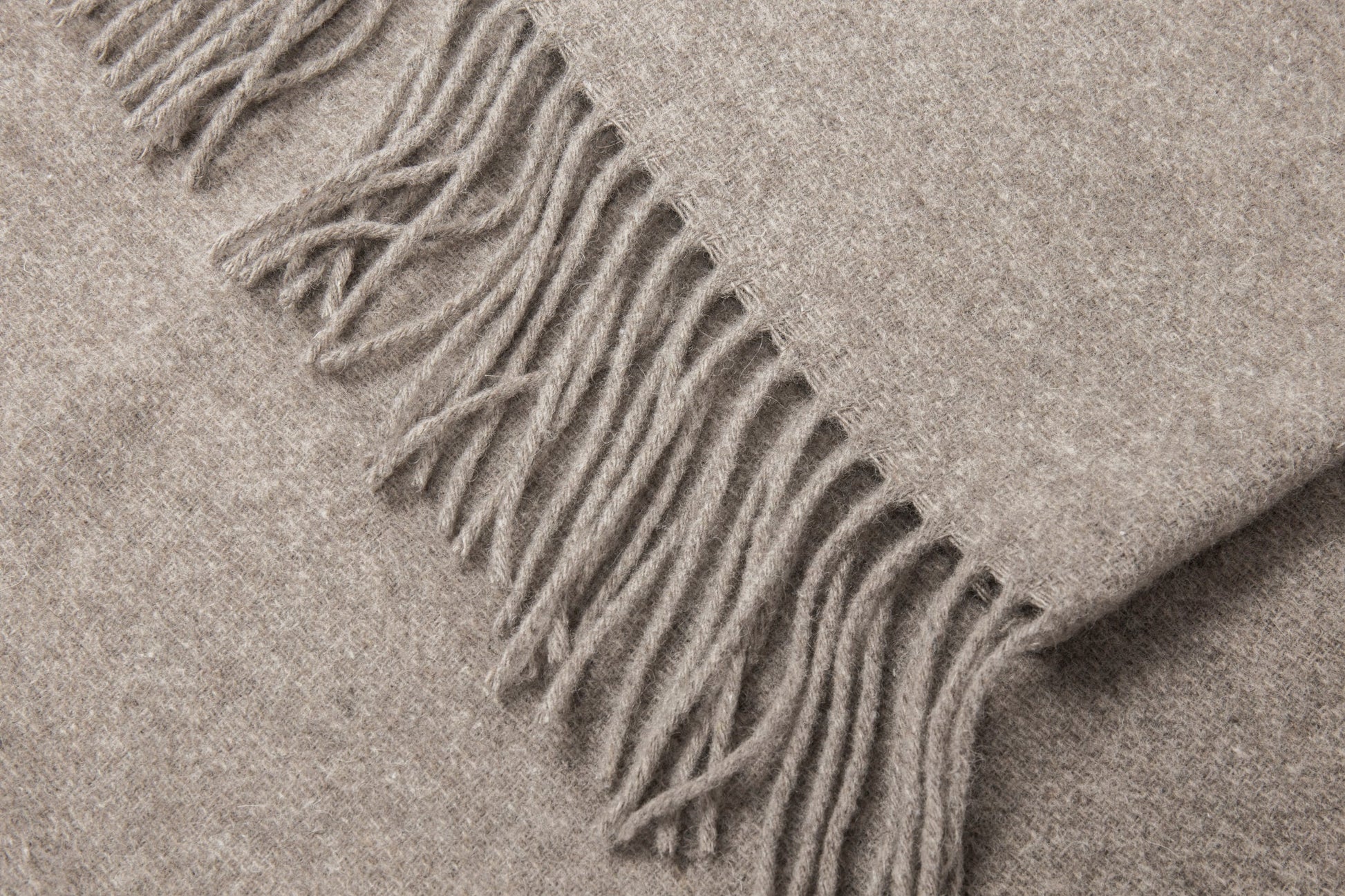 Chiswick Throw - Merino Wool/Cashmere - Stone V164-CH16