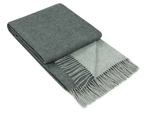 Chiswick Throw - Merino Wool/Cashmere - Charcoal V164-CH4