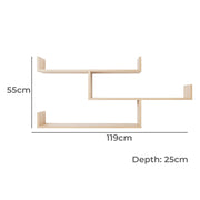 ZURICH MULTI LEVEL SHELF KIT (OAK) V164-ECS3