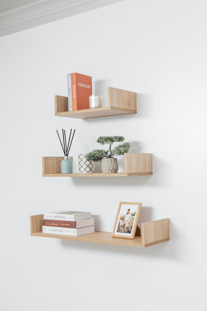 OSLO THREE PIECE SHELF KIT (OAK) V164-ECS5