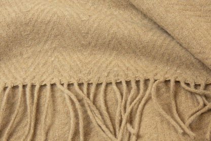 Hampton Throw - Merino Wool Blend - Camel V164-HA10