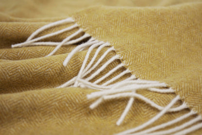 Hampton Throw - Merino Wool Blend - Ochre V164-HA11