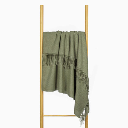 Paddington Throw - Fine Wool Blend - Olive V164-PA11