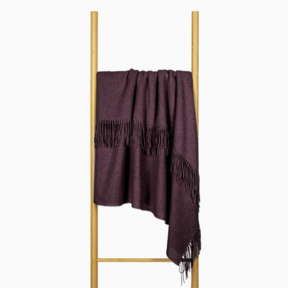 Paddington Throw - Fine Wool Blend - Plum V164-PA13