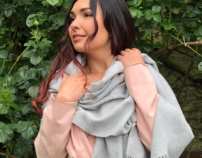 Paddington Scarf Fine Merino Wool Blend - Grey V164-PA6