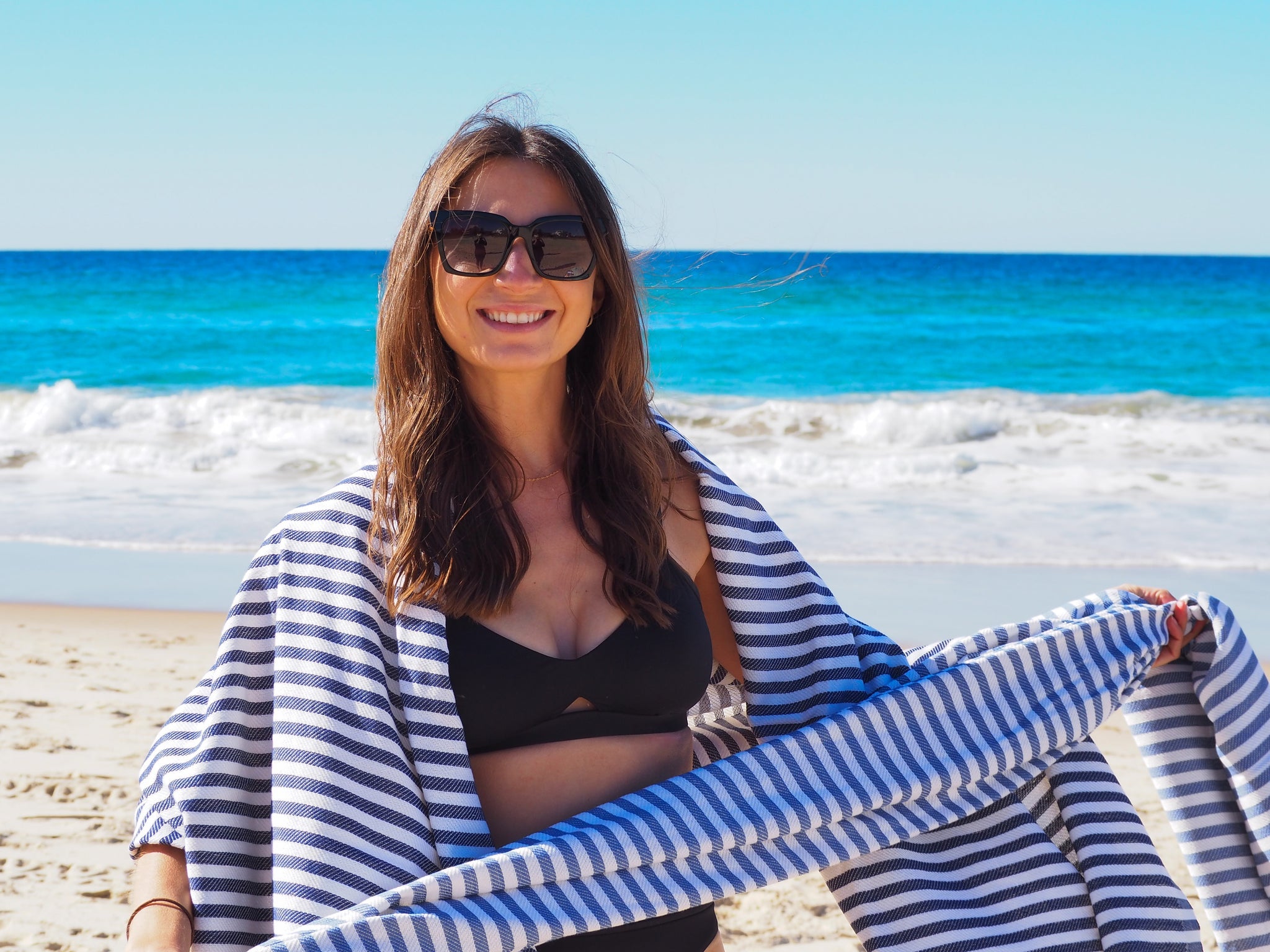 PORTSEA TURKISH COTTON TOWEL - DENIM V164-PS9
