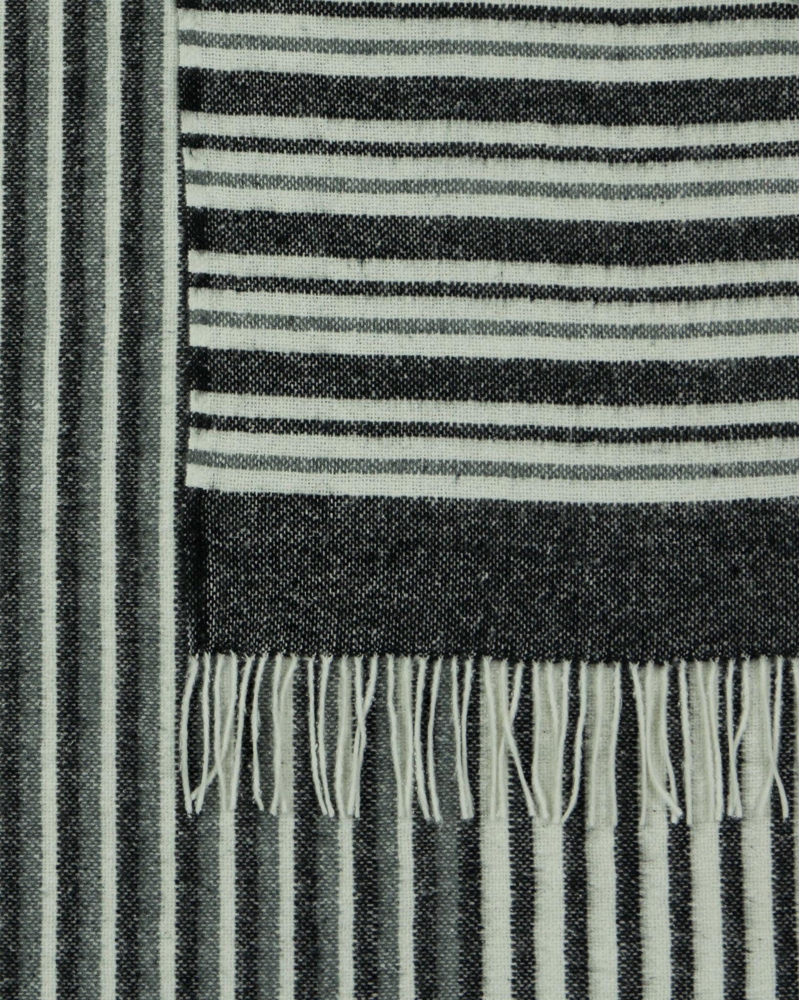 Richmond Throw - Reclaimed Wool Blend - Monochrome V164-RI1