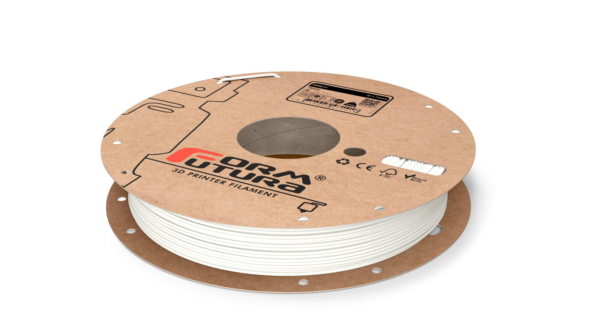 ABS Filament ABSpro 1.75mm White 500 gram 3D Printer Filament V177-175ABSPRO-WHITE-0500