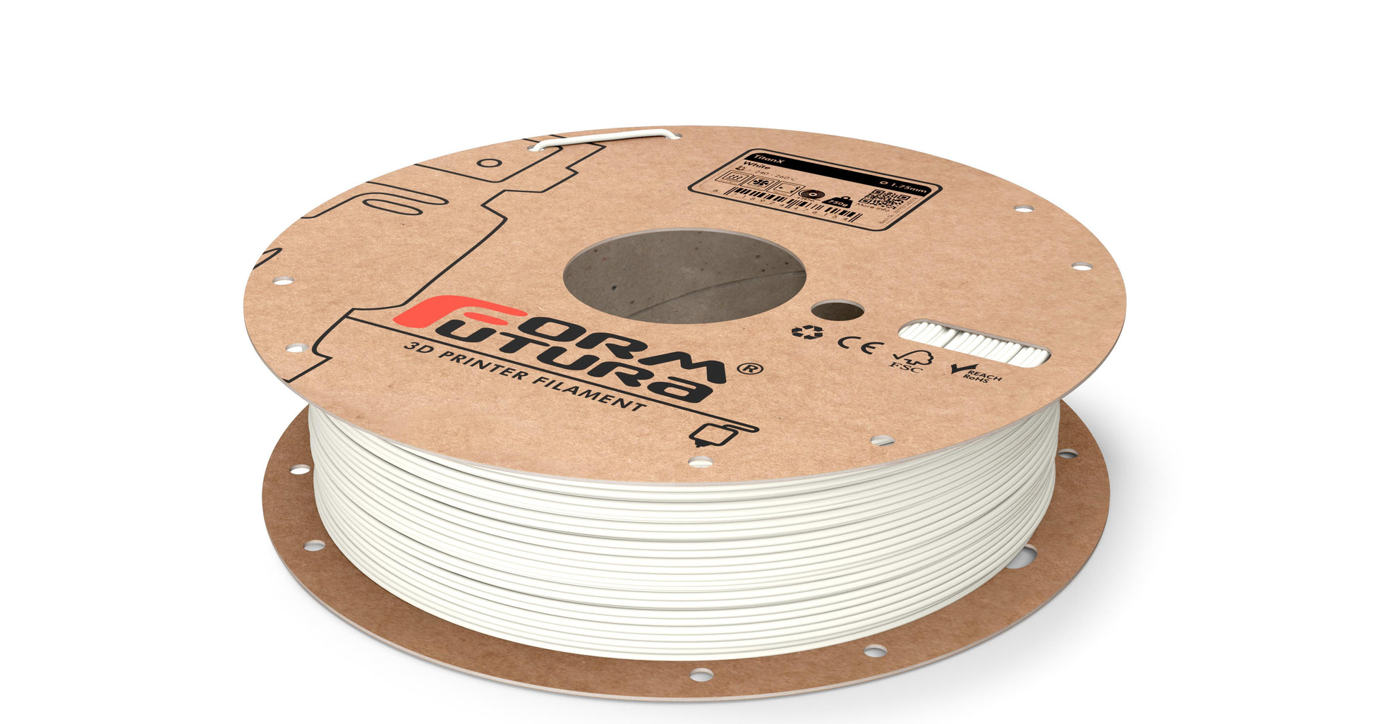 ABS Filament TitanX 1.75mm White 750 gram 3D Printer Filament V177-175TITX-WHITE-0750