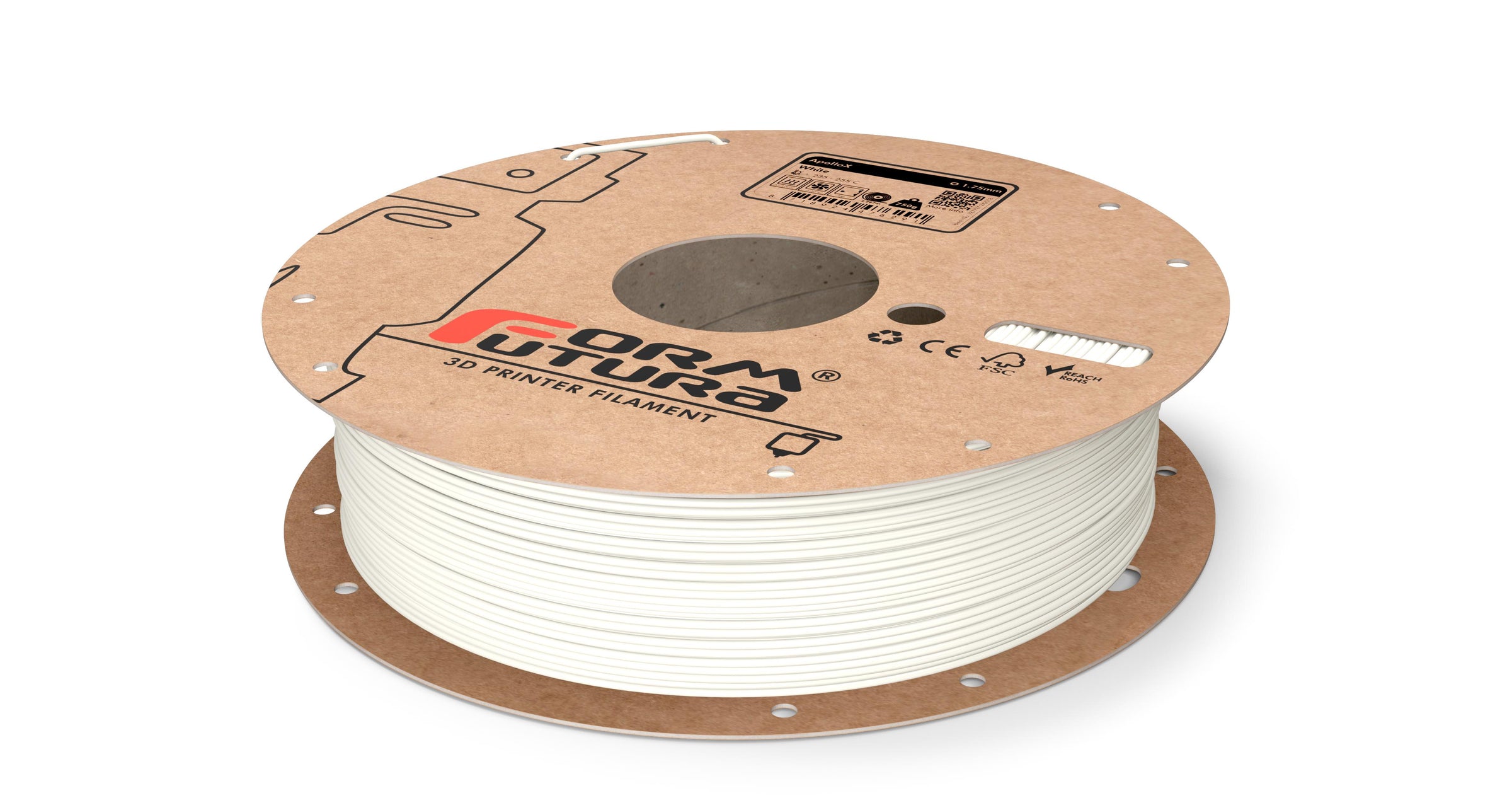 ASA Filament ApolloX 2.85mm White 750 gram 3D Printer Filament V177-285APOX-WHITE-0750