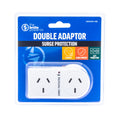 THE BRUTE POWER CO. Double Adaptor - Flat Left + Surge Protection V177-BPDASPL