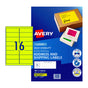AVERY LaserLabel Yl L7162FY 16Up Pack of 25 V177-D-AV35942