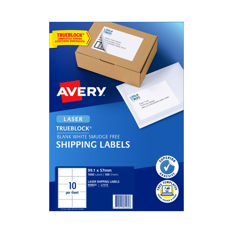 AVERY Laser Label L7173 10Up Pack of 100 V177-D-AV959031