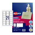 AVERY Label Clear L7560 21Up Pack of 25 V177-D-AV959055
