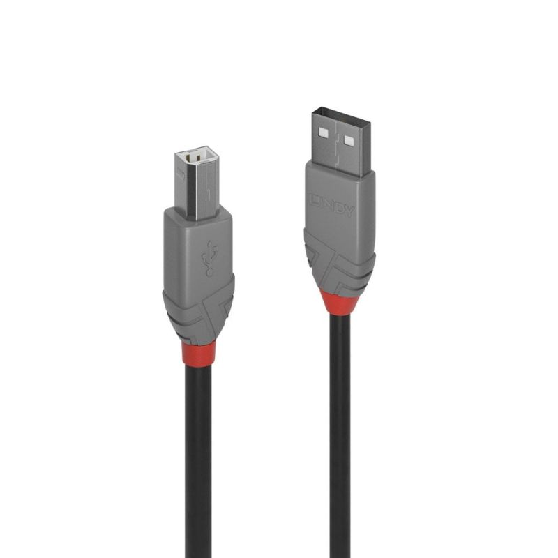LINDY 3m USB2 A-B Cable Anthra Line V177-D-LIN36674
