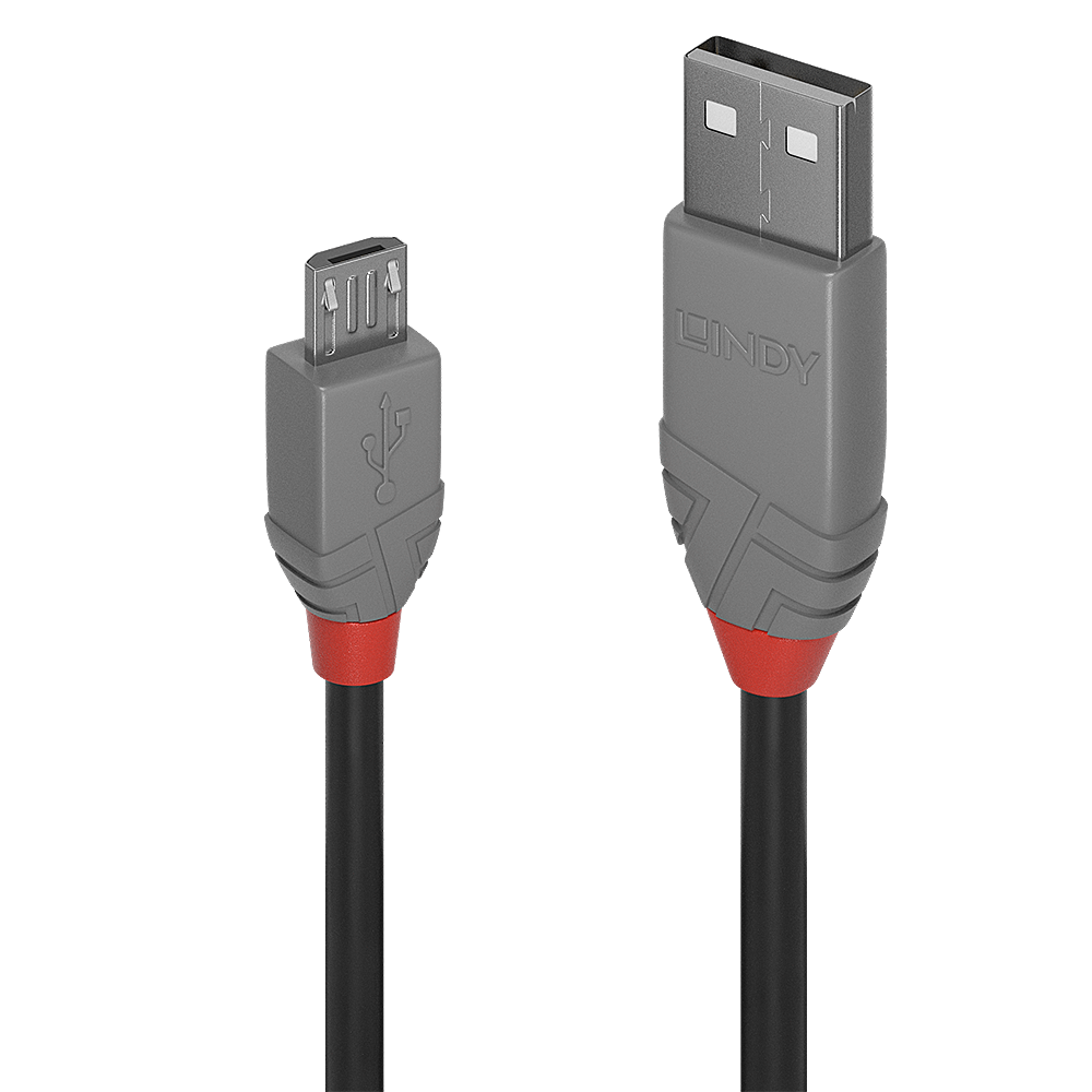 LINDY .5m USB2 A-Micro-B Anthra Line V177-D-LIN36731