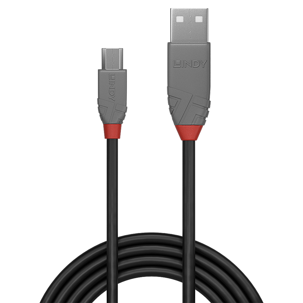 LINDY .5m USB2 A-Micro-B Anthra Line V177-D-LIN36731