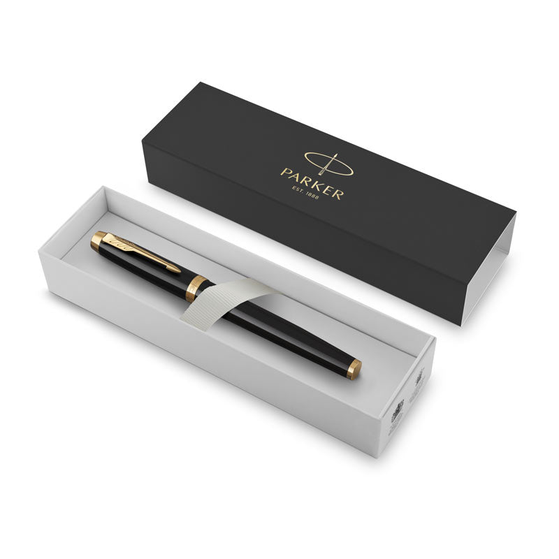 PARKER IM Black Gd Trm Ball Pen Md Blu V177-D-PAR1931666