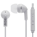 Moki Noise Isolation Earbuds with microphone & control - WHITE V177-HCBMW