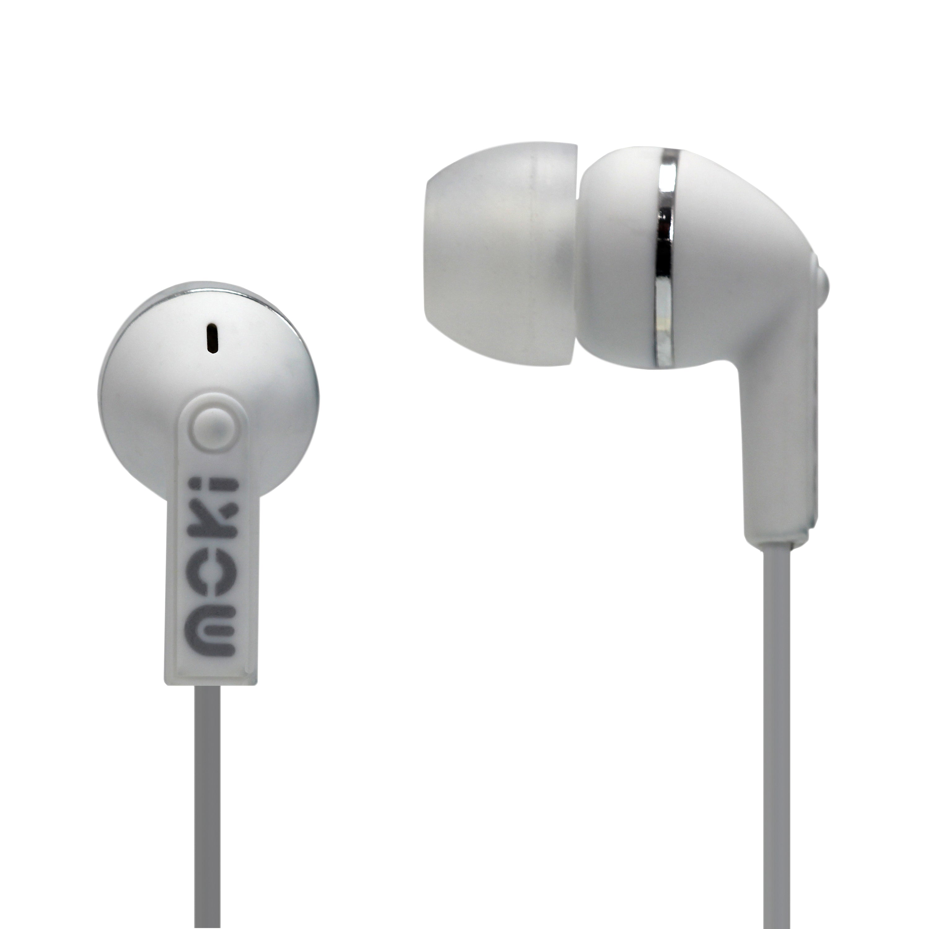 MOKI Dots Noise Isolation Earbuds - WHITE V177-HPDOTW