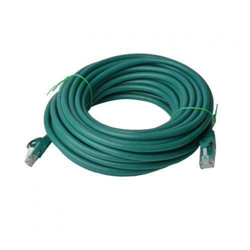 8WARE Cat6a UTP Ethernet Cable 15m Snagless Green V177-L-CB8W-PL6A-15GRN