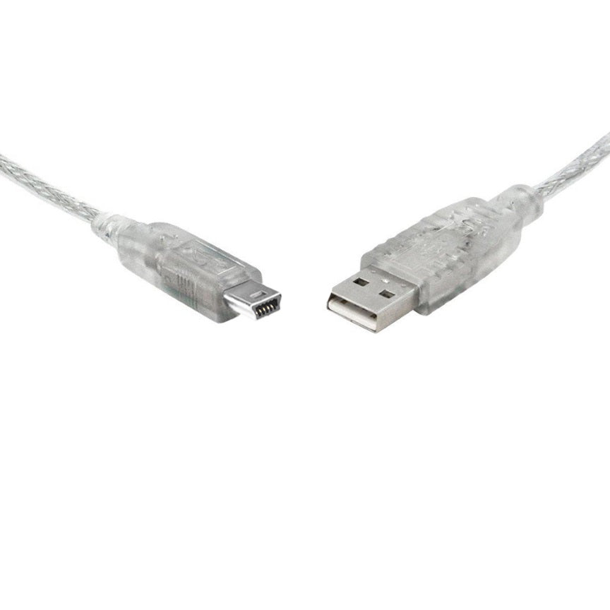 8WARE USB 2.0 Cable 1m A to Mini-USB B Male to Male Transparent V177-L-CB8W-UC-2001ABN