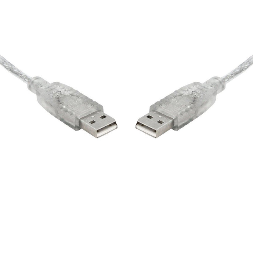 8WARE USB 2.0 Cable 2m A to A Male to Male Transparent V177-L-CB8W-UC-2002AA