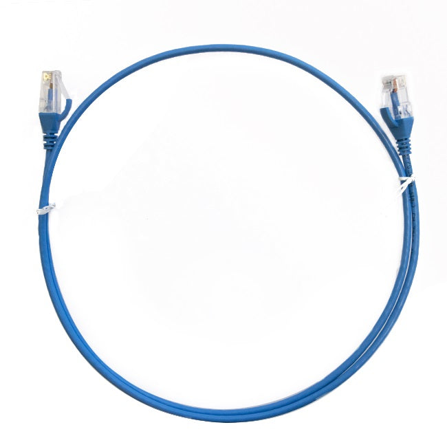 8WARE CAT6 Ultra Thin Slim Cable 50m - Blue Color Premium RJ45 Ethernet Network LAN UTP Patch Cord 26AWG V177-L-CBAT-CAT6THINBL-50M