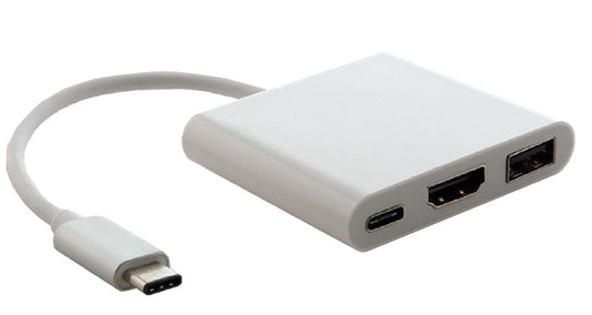 ASTROTEK USB 3.1 Type-C USB-C to HDMI, USB Type-A and USB Type-C Adapter Male to Female 4K 30Hz for Apple V177-L-CBAT-CMHDMIUSBCF