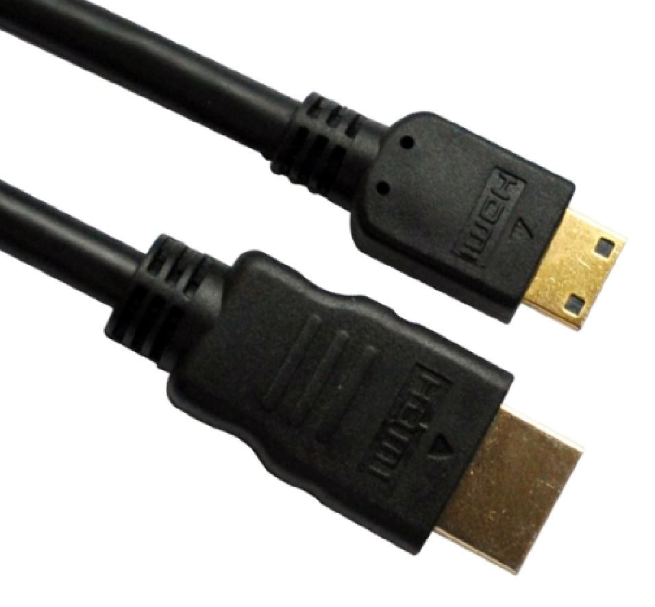 ASTROTEK HDMI to Mini HDMI Cable 2m - 1.4v 19 pins A Male to Mini C Male 30AWG OD6.0mm Gold Plated Black PVC V177-L-CBAT-HDMIMINI-MM-1.8