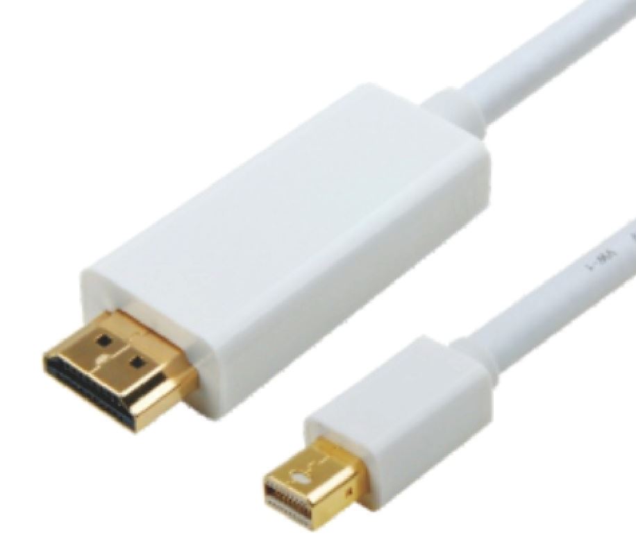 ASTROTEK Mini DisplayPort DP to HDMI Cable 2m - 20 pins Male to 19 pins Male Gold plated RoHS V177-L-CBAT-MINIDPHDMI-2