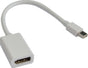 ASTROTEK Mini DisplayPort DP to DisplayPort DP Adapter Converter - 20 pins Male to Female Nickle Plated RoHS V177-L-CBAT-MINIDPP-MF