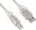 ASTROTEK USB 2.0 Printer Cable 5m - Type A Male to Type B Male Transparent Colour CBUSBAB5M V177-L-CBAT-USB-AB-5M