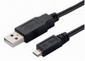 ASTROTEK USB to Micro USB Cable 2m - Type A Male to Micro Type B Male Black Colour RoHS V177-L-CBAT-USB2MICRO-AB1.8