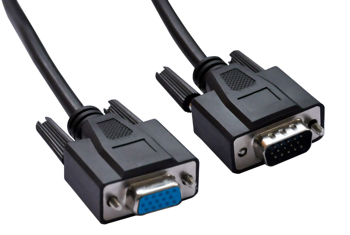 ASTROTEK VGA Extension Cable 4.5m - 15 pins Male to 15 pins Female for Monitor PC Molded Type Black LS V177-L-CBAT-VGAEXT-MF-4.5M