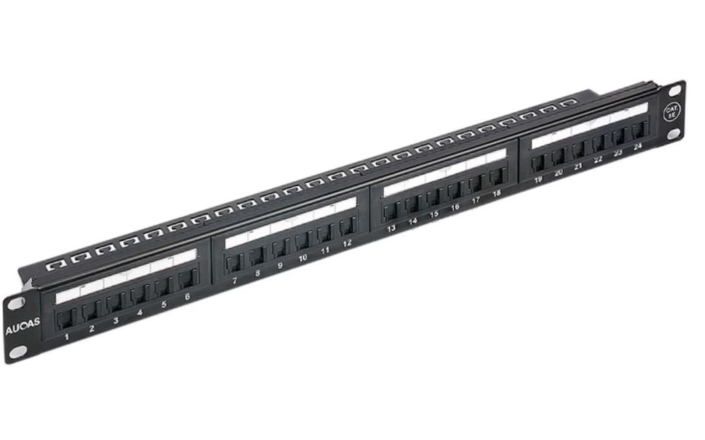ASTROTEK 24 Ports UTP Patch Panel CAT6 RJ45 for 19" 1RU Rack Mount Data Network Cabinet Server PCB Type V177-L-CBATP-PPU6-24