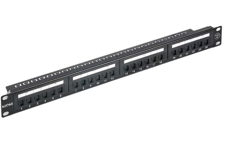 ASTROTEK 24 Ports UTP Patch Panel CAT6 RJ45 for 19" 1RU Rack Mount Data Network Cabinet Server PCB Type V177-L-CBATP-PPU6-24