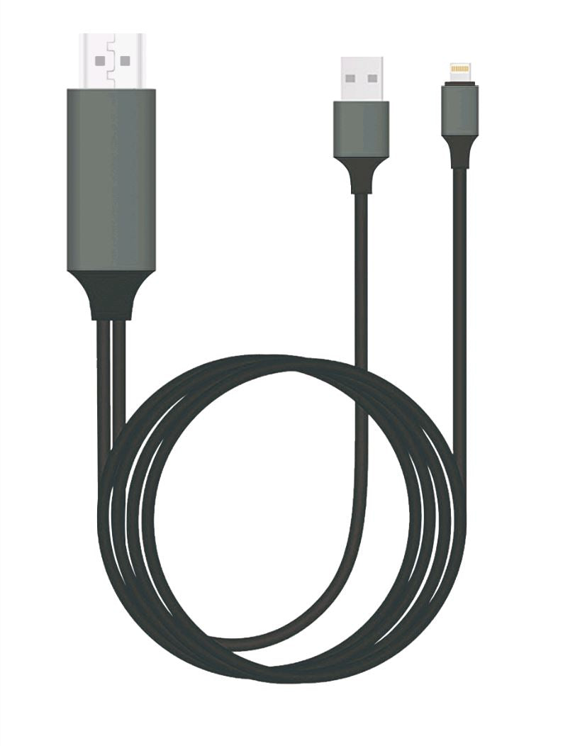 8WARE Generic Plug & Play Apple Compatible Pin to HDMI 2m Cable for iPhone & iPad V177-L-CBGEN-CABLIGHTNINGTV