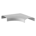 BRATECK Plastic Cable Cover Joint L Shape Material:ABS Dimensions 127x127x21.5mm - White V177-L-CMBT-CC07-J2-W