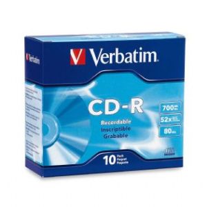 VERBATIM CD-R 700MB 10Pk Slim Case 52x V177-L-CMV94935