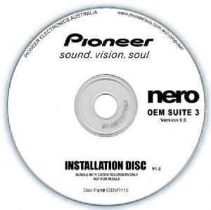 PIONEER Software Nero Suite 3 OEM Version 6.6 - Play Edit Burn & Share Blu-ray & 3D contents - PowerDVD10 V177-L-DVS-IDDVR110
