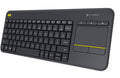 LOGITECH K400 Plus Wireless Keyboard with Touchpad & Entertainment Media Keys Tiny USB Unifying receiver for V177-L-KBL-K400PLUS