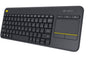 LOGITECH K400 Plus Wireless Keyboard with Touchpad & Entertainment Media Keys Tiny USB Unifying receiver for V177-L-KBL-K400PLUS