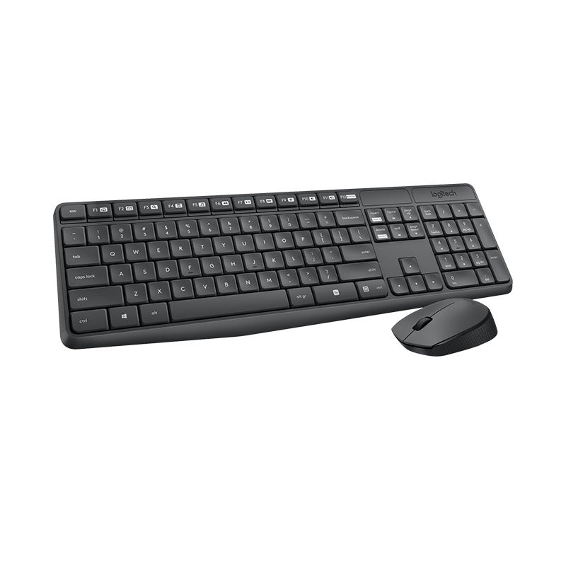 LOGITECH MK235 Wireless Keyboard and Mouse Combo 2.4GHz Wireless Compact Long Battery Life 8 Shortcut keys V177-L-KBLT-MK235