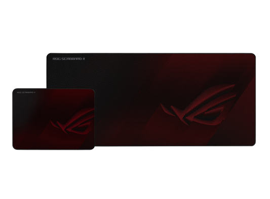 ASUS ROG SCABBARD II Gaming Mouse Pad, Medium 360x260mm + Extended 900x400mm Size, Water/Oil/Dust Respellent, V177-L-MIA-ROGSCABBARD-II