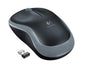 Logitech M185 Wireless Mouse Nano Receiver Grey 1-year battery life Logitech Advanced 2.4 GHz wireless V177-L-MILT-M185