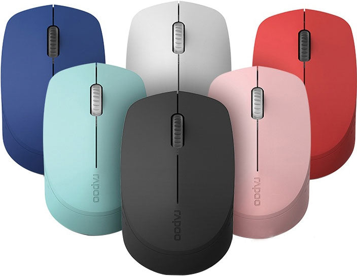 RAPOO M100 2.4GHz & Bluetooth 3 / 4 Quiet Click Wireless Mouse Blue - 1300dpi Connects up to 3 Devices, Up to V177-L-MIRP-M100-BLUE