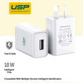 USP 10W USB-A Wall Charger Adapter - (6972475750435), Intelligent Chip, Fast and Safe Charger V177-L-MPA-6972475750435